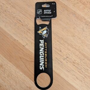 NHL Pittsburgh Penguins Black & Gold Long Bar Bottle Opener